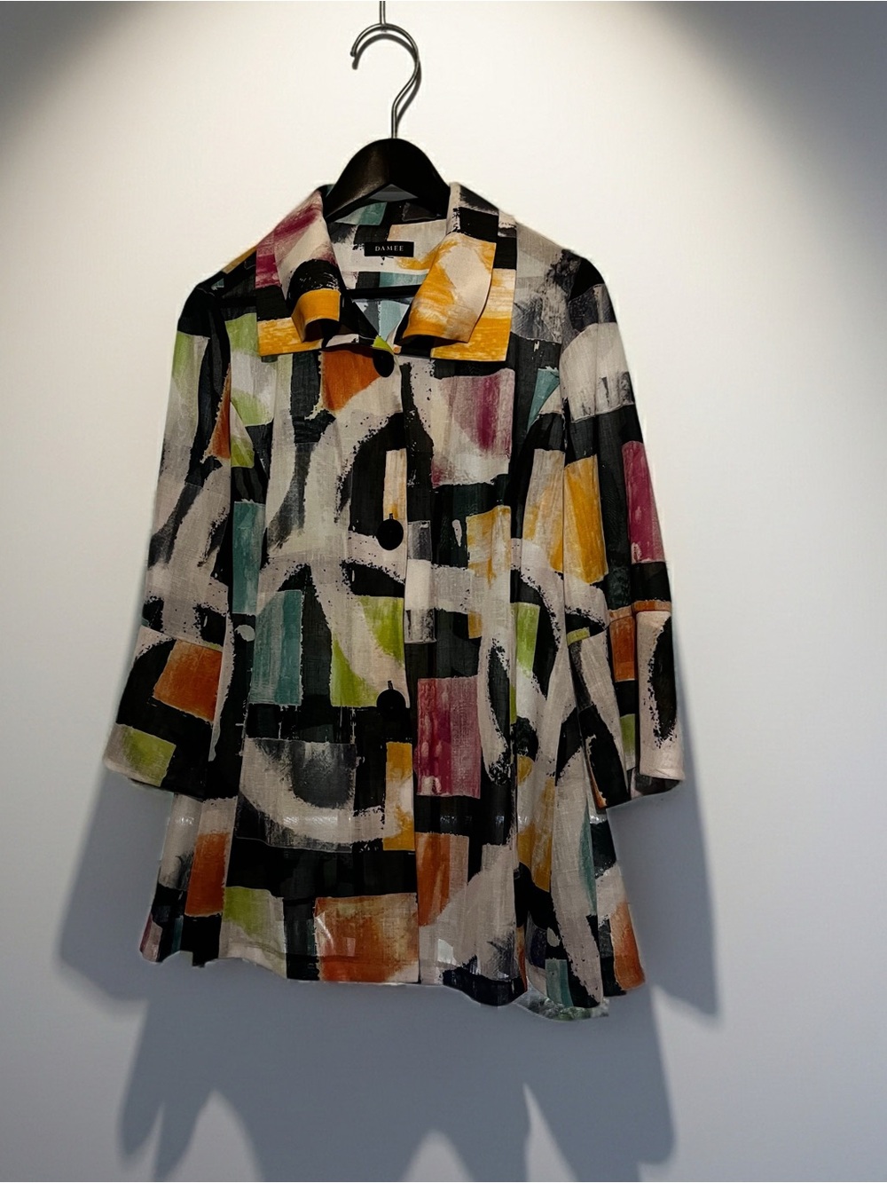 INC International Concepts Abstract Brushstroke Camp Shirt - Multicolor
